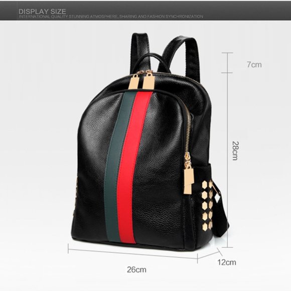 Women travel backpack high quality soft PU leather